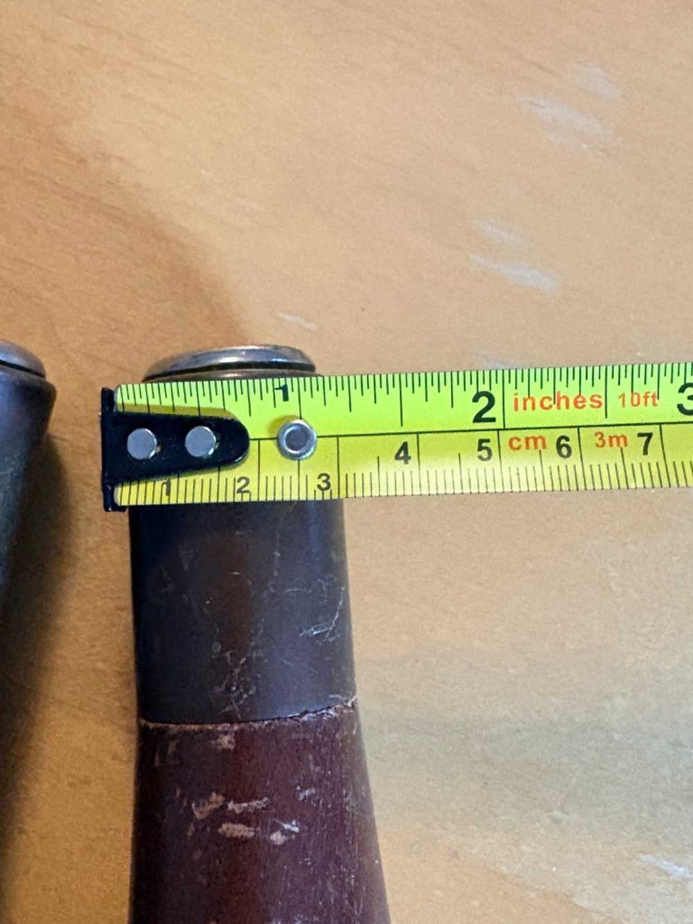 Set of 4 Vintage Mid-Century Modern Tapered Wood and Metal Furniture Legs - Picture 7 of 7